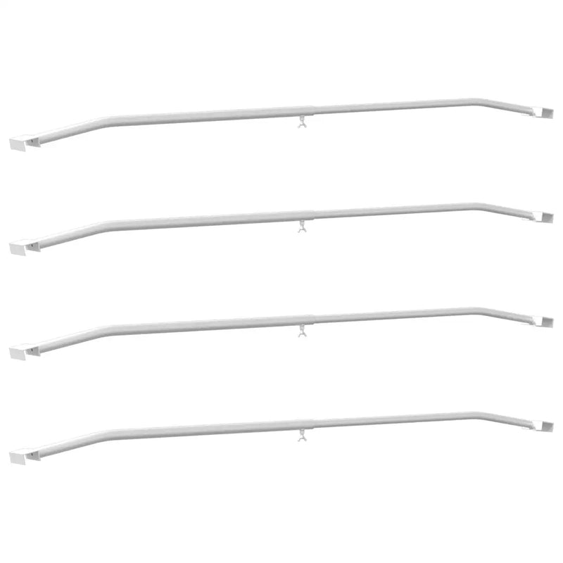Tarpaulin Bracket for Trailers 4 pcs Silver 100-145 cm Aluminum