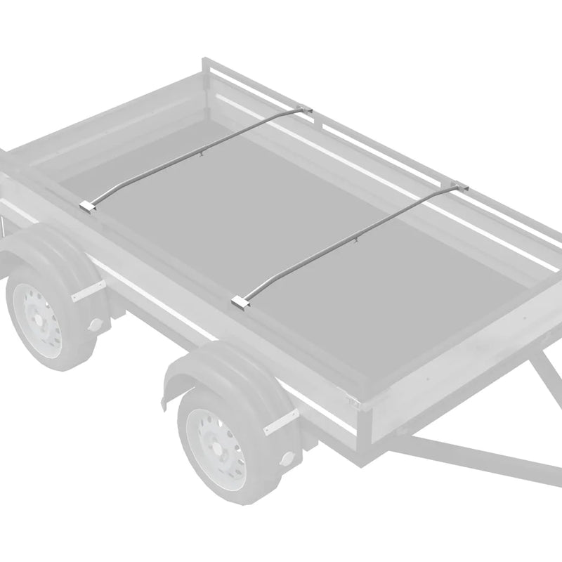 Tarpaulin Bracket for Trailers 2 pcs Silver 136-218 cm Aluminum