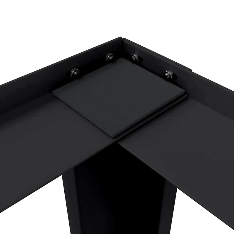 vidaXL Washing Machine Pedestal 2 pcs Black 64 x 55 x 32.5 cm Steel