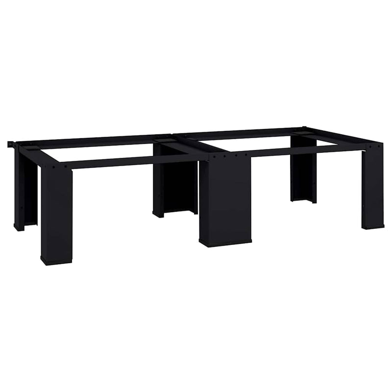 vidaXL Washing Machine Pedestal 2 pcs Black 64 x 55 x 32.5 cm Steel