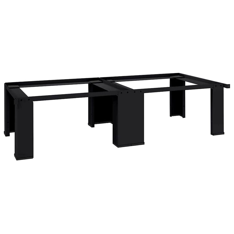 vidaXL Washing Machine Pedestal 2 pcs Black 64 x 55 x 32.5 cm Steel