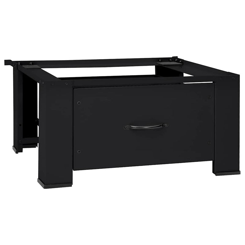vidaXL Washing Machine Pedestal Black 64 x 55 x 32.5 cm Steel