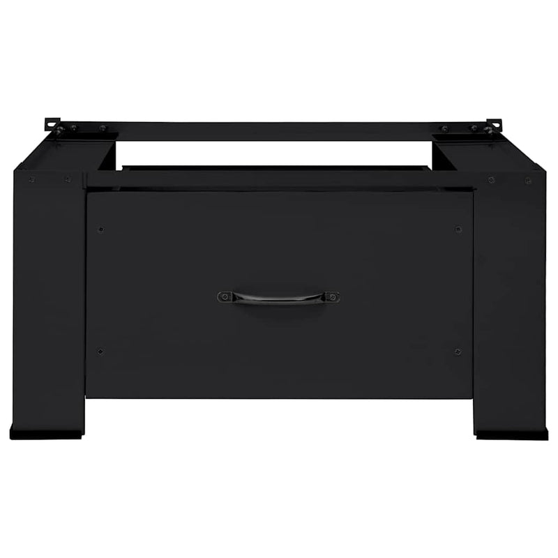 vidaXL Washing Machine Pedestal Black 64 x 55 x 32.5 cm Steel