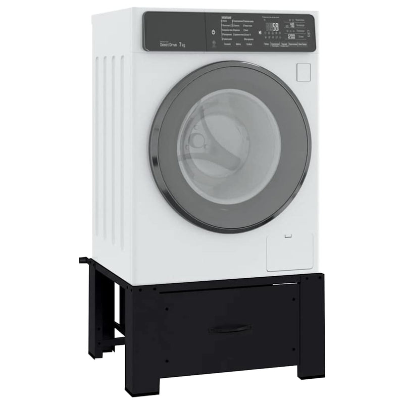 vidaXL Washing Machine Pedestal Black 64 x 55 x 32.5 cm Steel
