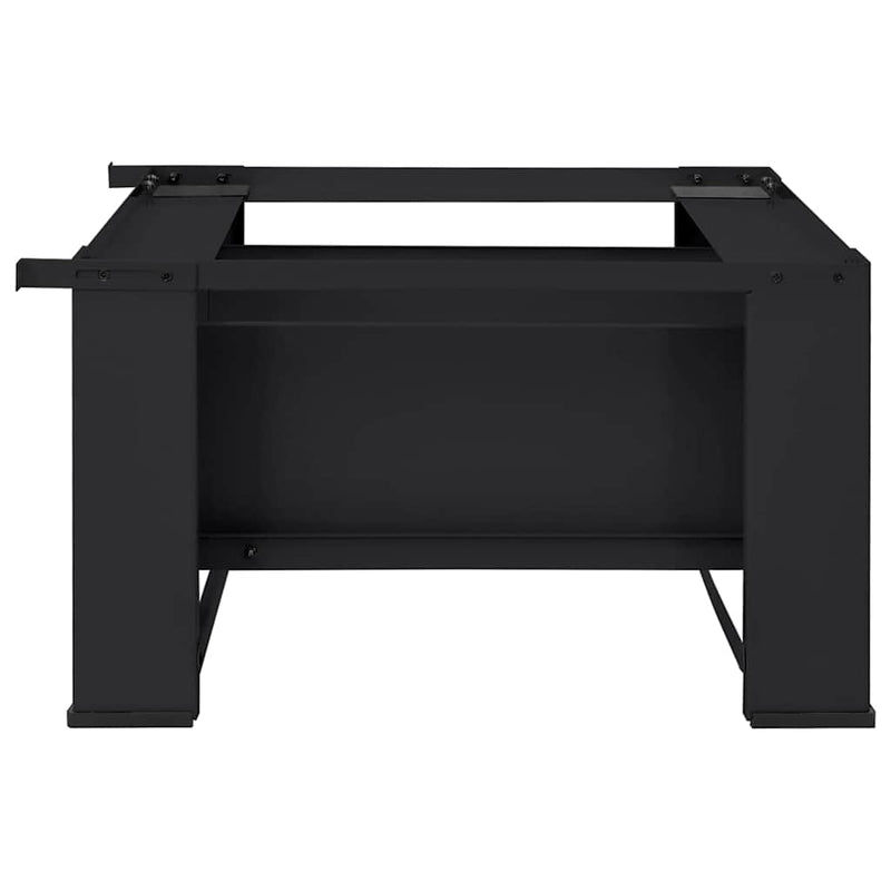 vidaXL Washing Machine Pedestal Black 64 x 55 x 32.5 cm Steel