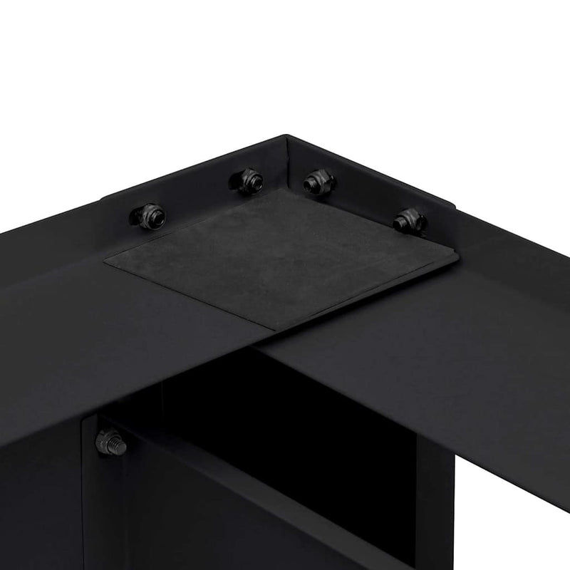 vidaXL Washing Machine Pedestal 2 pcs Black 64 x 55 x 32.5 cm Steel
