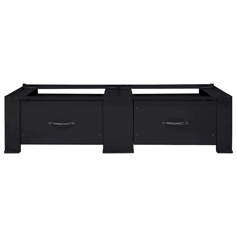 vidaXL Washing Machine Pedestal 2 pcs Black 64 x 55 x 32.5 cm Steel