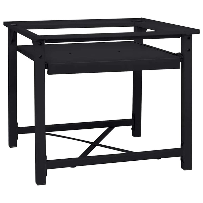 vidaXL Washing Machine Pedestal Black 64 x 55 x 32.5 cm Steel