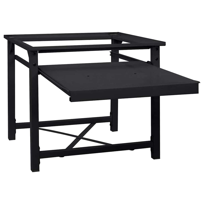 vidaXL Washing Machine Pedestal Black 64 x 55 x 32.5 cm Steel