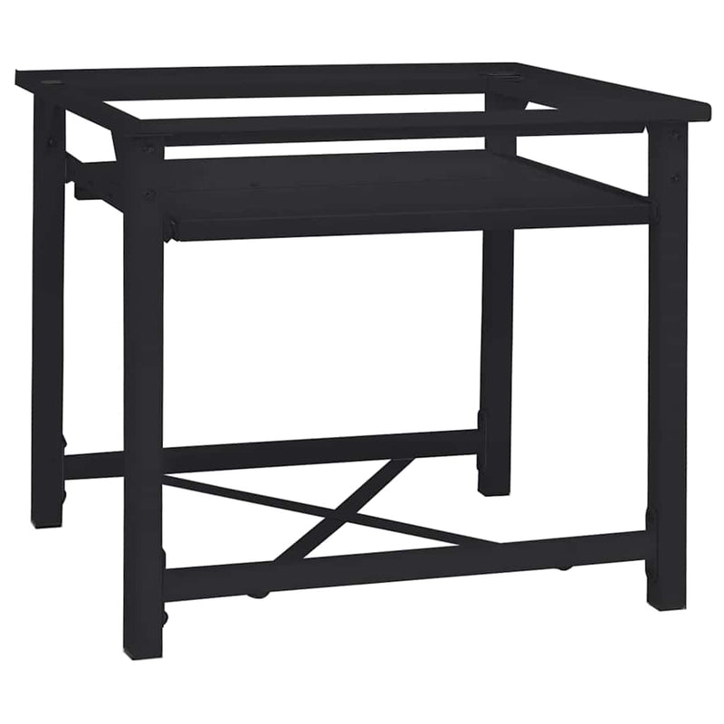 vidaXL Washing Machine Pedestal Black 64 x 55 x 32.5 cm Steel