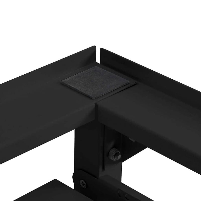vidaXL Washing Machine Pedestal 2 pcs Black 64 x 55 x 32.5 cm Steel