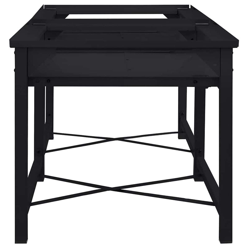 vidaXL Washing Machine Pedestal 2 pcs Black 64 x 55 x 32.5 cm Steel