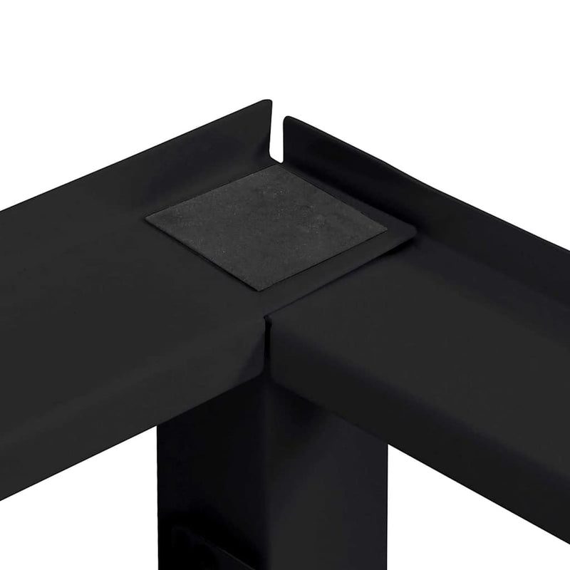 vidaXL Washing Machine Pedestal 2 pcs Black 64 x 55 x 32.5 cm Steel