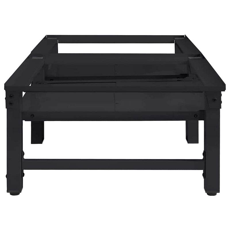vidaXL Washing Machine Pedestal 2 pcs Black 64 x 55 x 32.5 cm Steel
