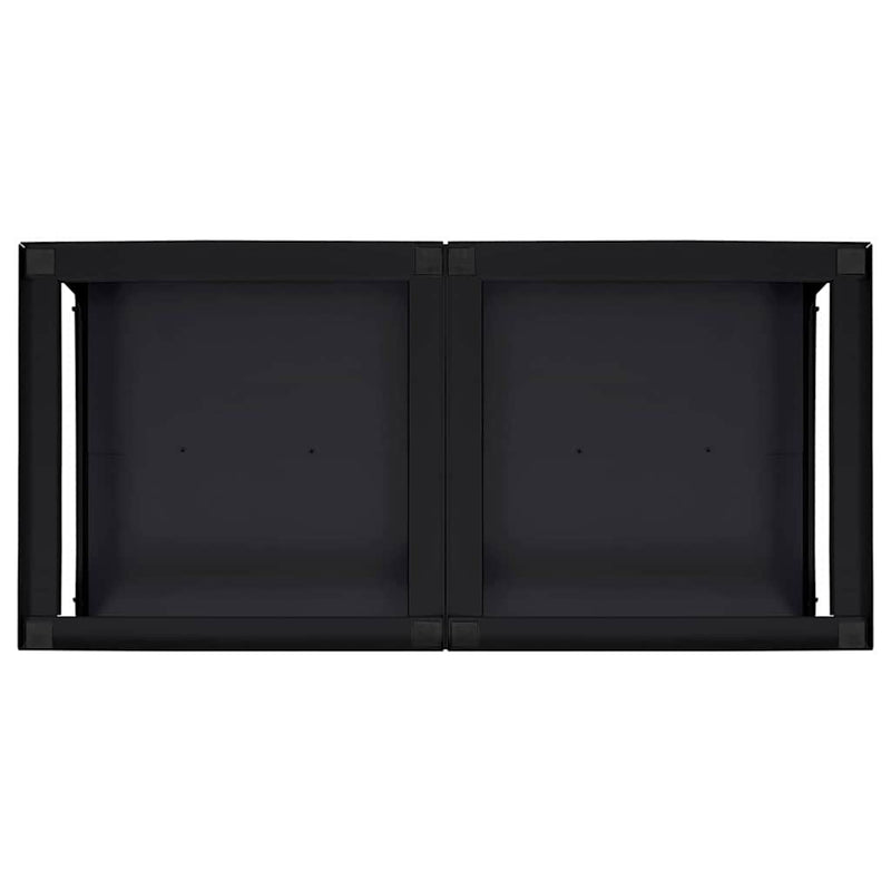 vidaXL Washing Machine Pedestal 2 pcs Black 64 x 55 x 32.5 cm Steel