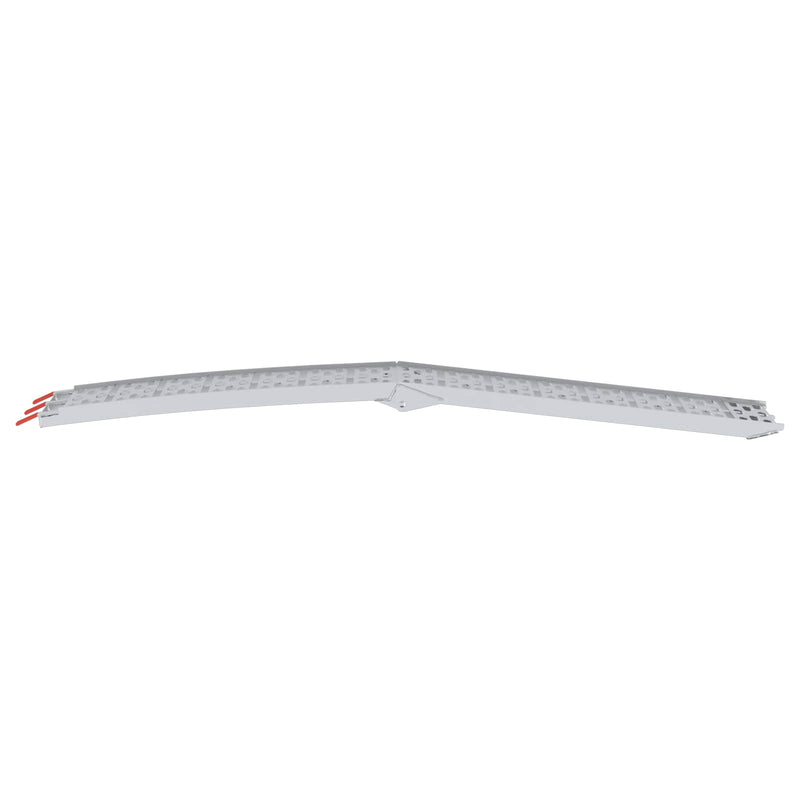 vidaXL Loading Ramp Folding 2 pcs Silver 222 x 28 x 5 cm Aluminium