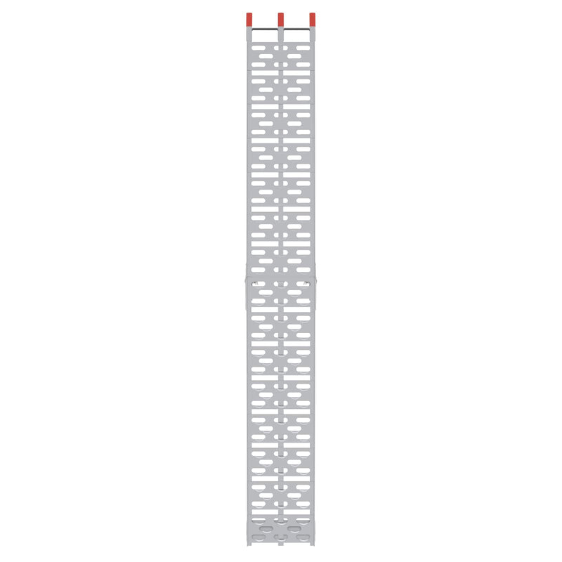 vidaXL Loading Ramp Folding 2 pcs Silver 222 x 28 x 5 cm Aluminium