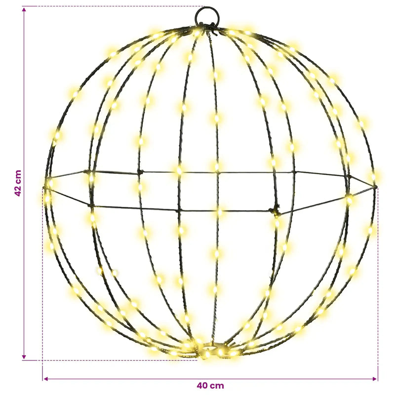 Ball Warm white 40 x 40 x 42 cm Metal 120 LEDs