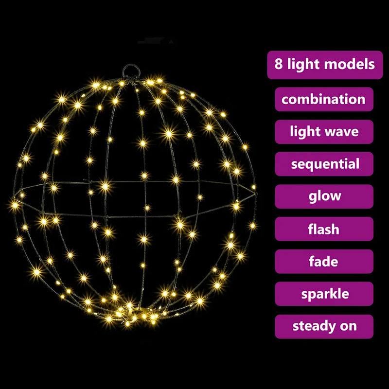 Ball Warm white 50 x 50 x 52 cm Metal 160 LEDs