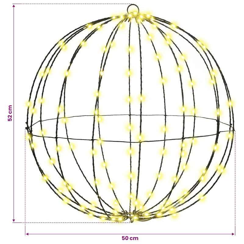 Ball Warm white 50 x 50 x 52 cm Metal 160 LEDs