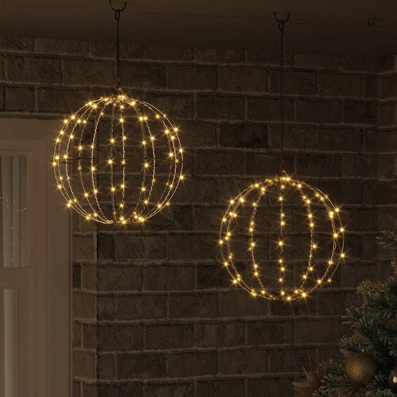 Ball 2 pcs Warm white 30 x 30 x 32 cm Metal 192 LEDs