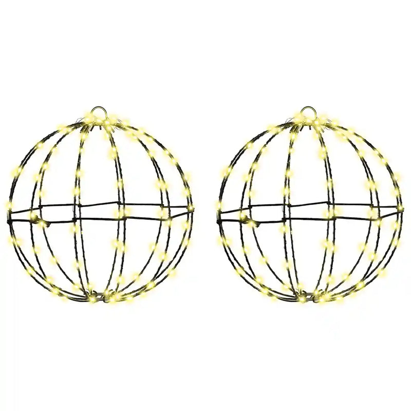 Ball 2 pcs Warm white 30 x 30 x 32 cm Metal 192 LEDs