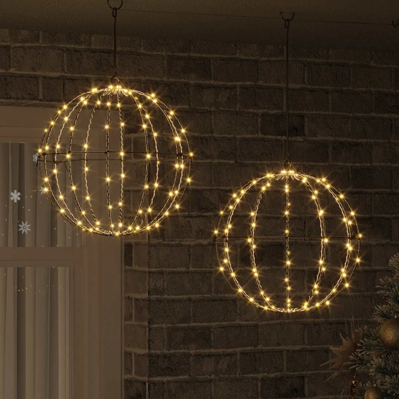 Ball 2 pcs Warm white 40 x 40 x 42 cm Metal 192 LEDs