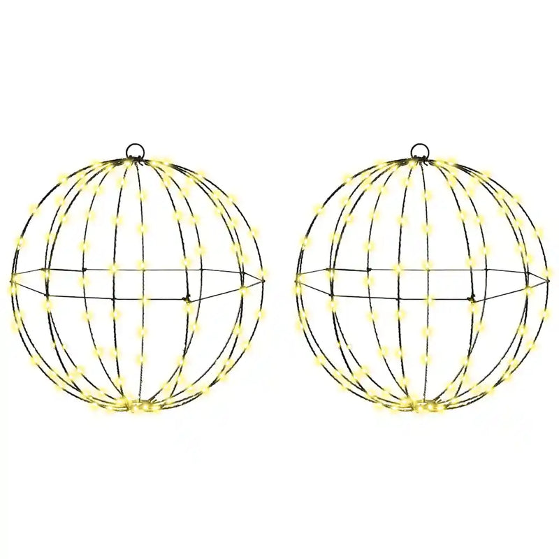 Ball 2 pcs Warm white 40 x 40 x 42 cm Metal 192 LEDs