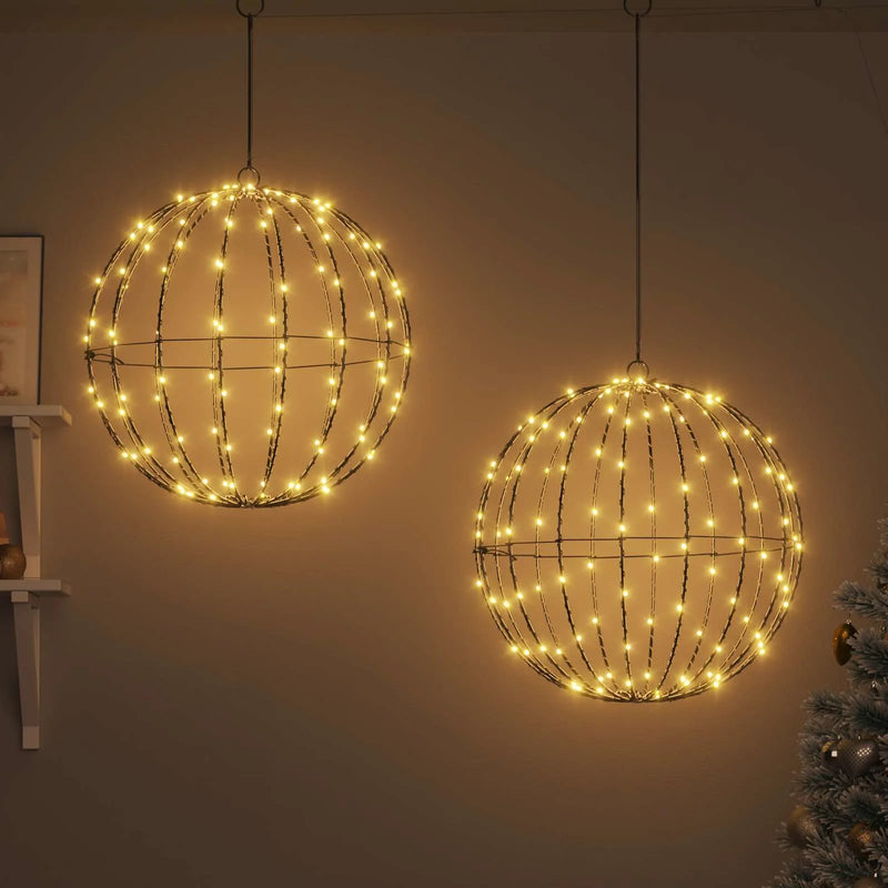 Ball 2 pcs Warm white 50 x 50 x 52 cm Metal 320 LEDs