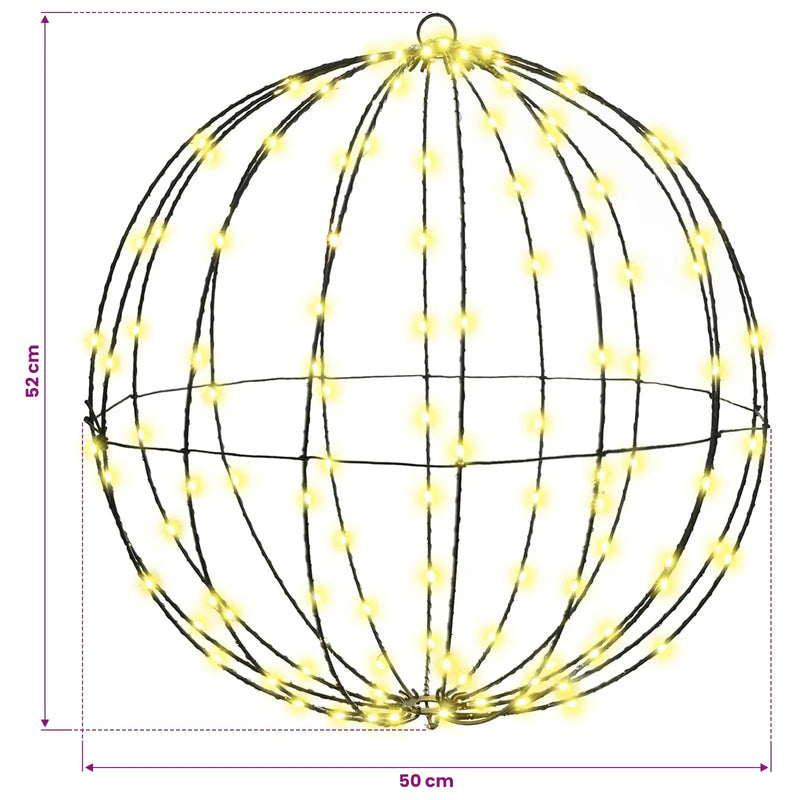 Ball 2 pcs Warm white 50 x 50 x 52 cm Metal 320 LEDs