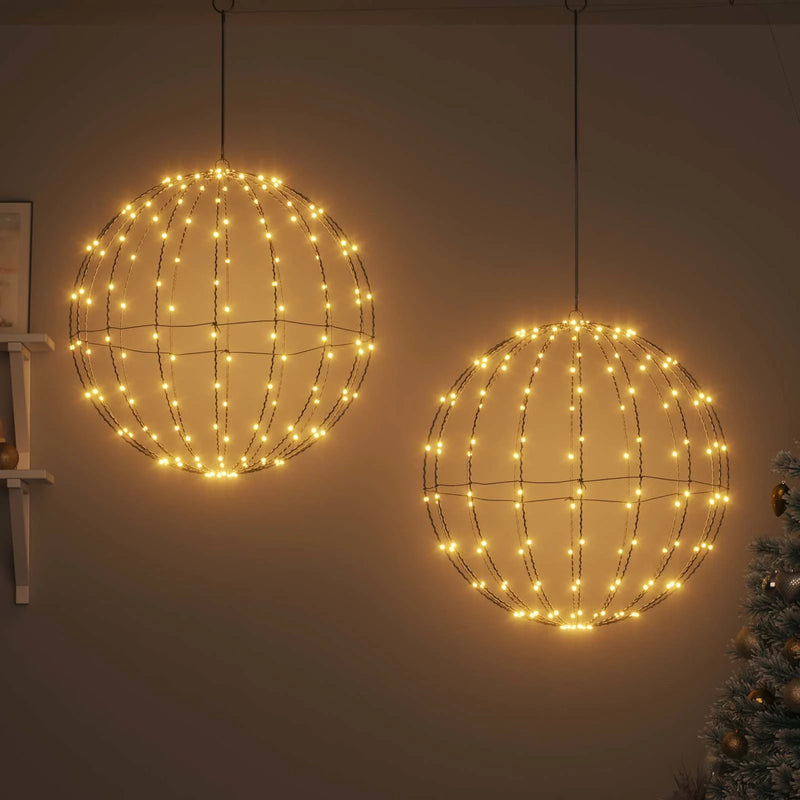 Ball 2 pcs Warm white 60 x 60 x 62 cm Metal 384 LEDs