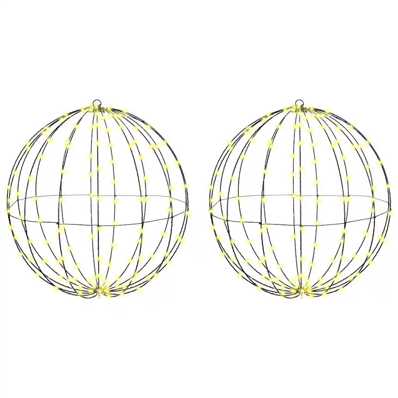 Ball 2 pcs Warm white 60 x 60 x 62 cm Metal 384 LEDs