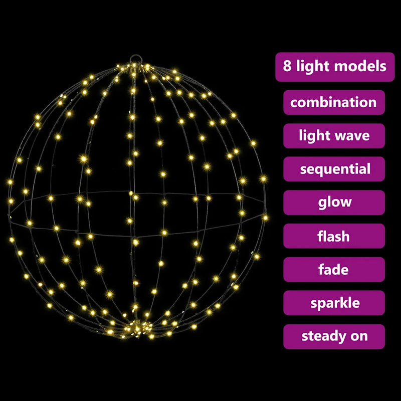 Ball 2 pcs Warm white 60 x 60 x 62 cm Metal 384 LEDs