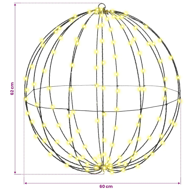Ball 2 pcs Warm white 60 x 60 x 62 cm Metal 384 LEDs