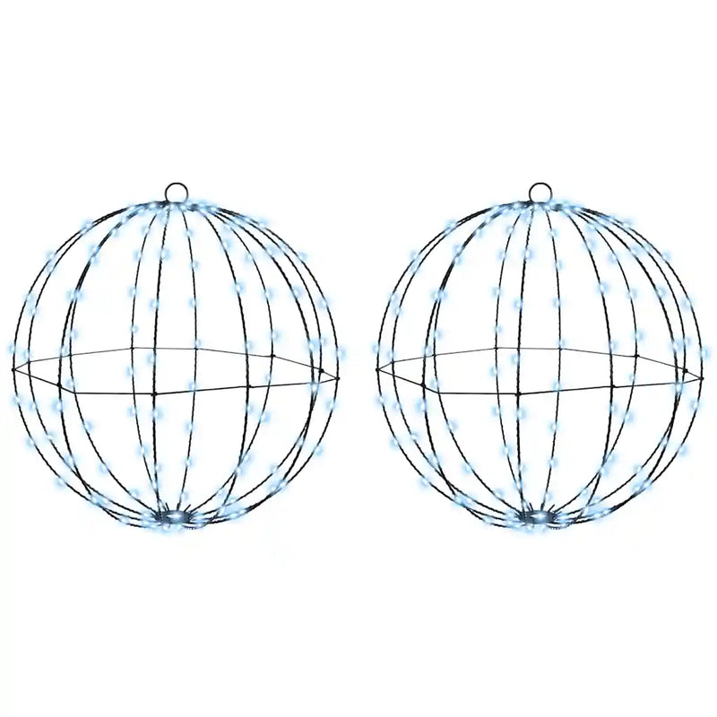 Ball 2 pcs Cold white 40 x 40 x 42 cm Metal 192 LEDs