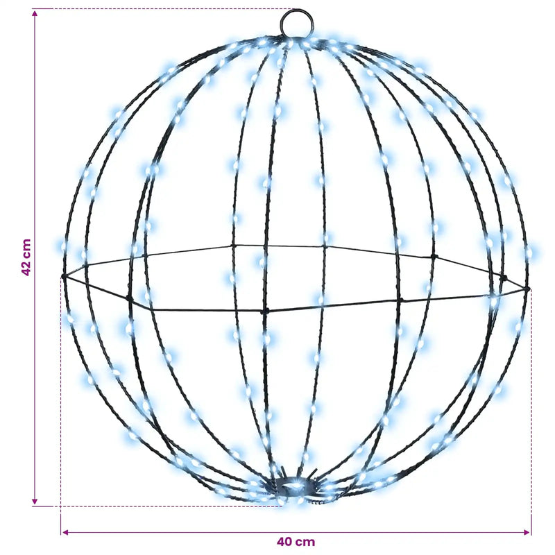 Ball 2 pcs Cold white 40 x 40 x 42 cm Metal 192 LEDs