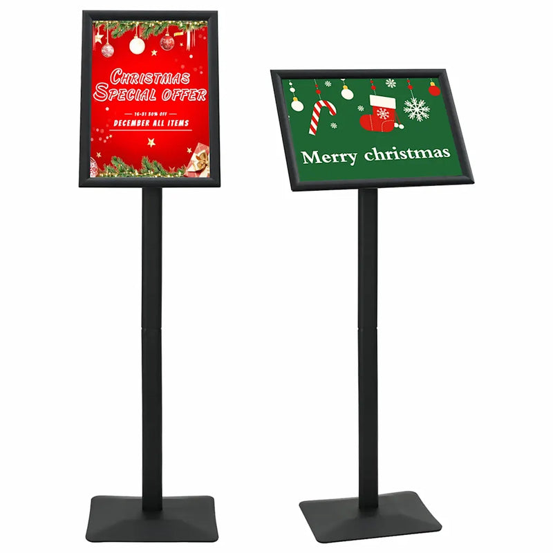 Pedestal Poster Stand A3 Cast Iron Black