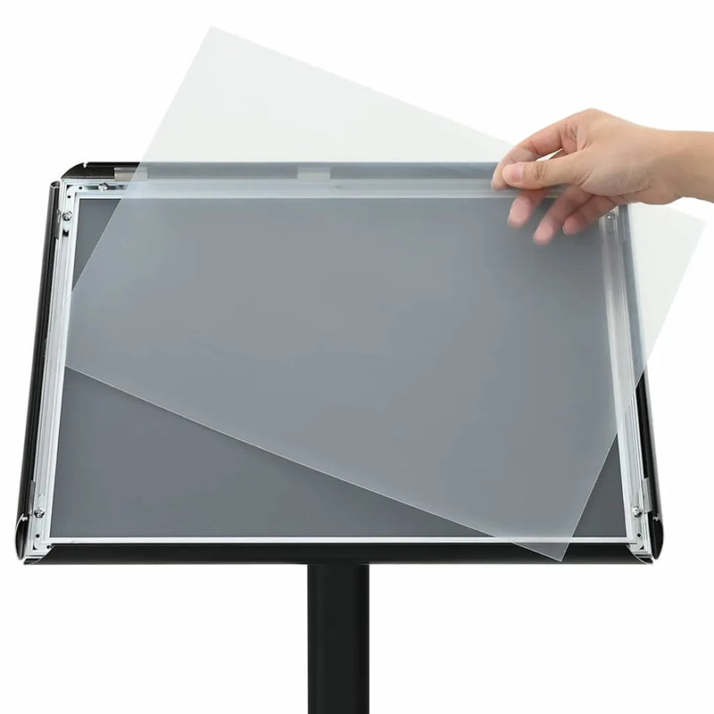 Pedestal Poster Stand A4 Cast Iron Black