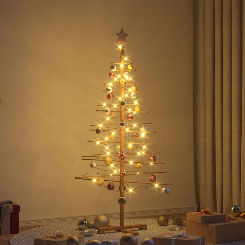 vidaXL Wooden Christmas Tree with Stand Brown 150 cm Bamboo