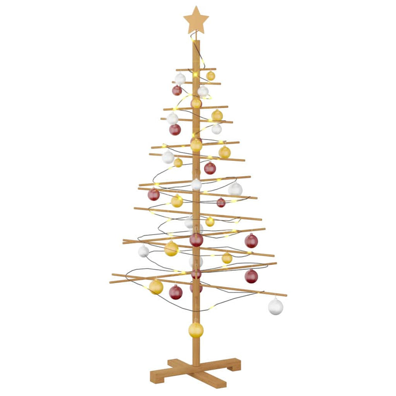 vidaXL Wooden Christmas Tree with Stand Brown 150 cm Bamboo