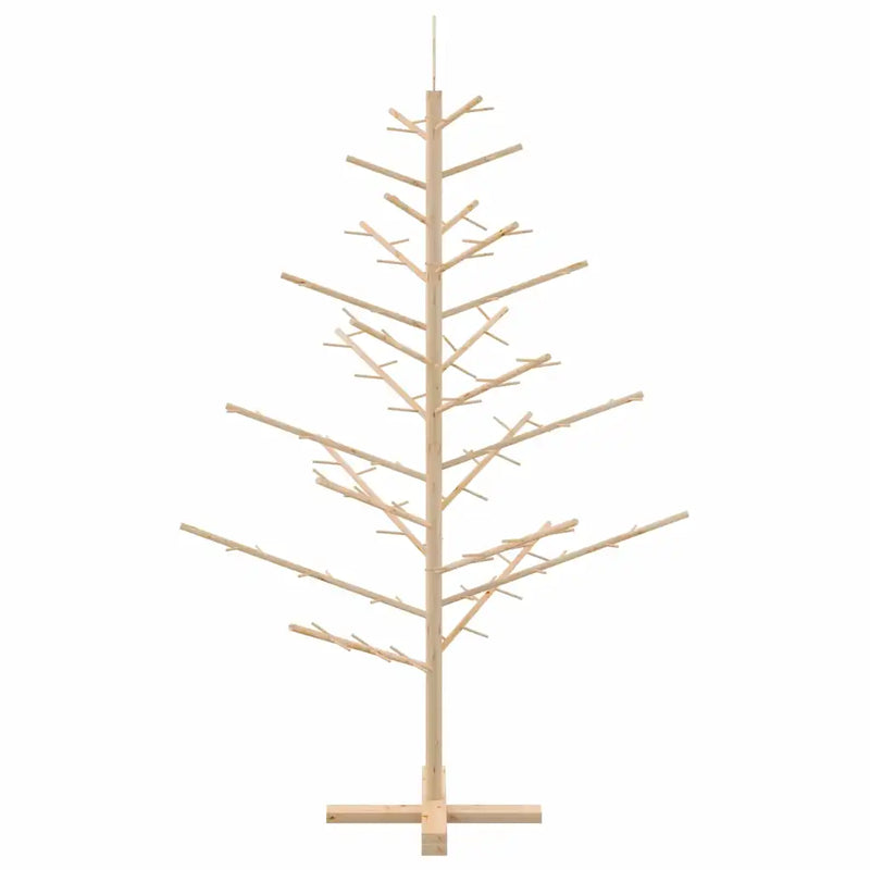 Wooden Christmas Tree with Stand Natural 150 cm Solid pine wood