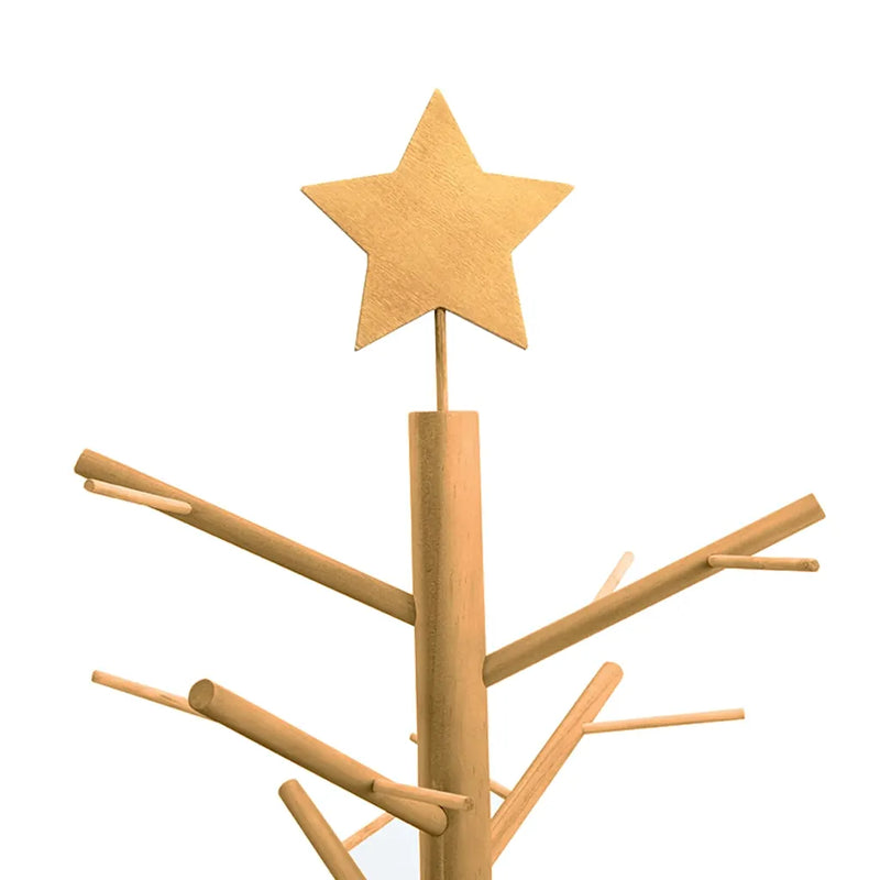 Wooden Christmas Tree KOTKA 75 cm Bamboo and solid pine wood