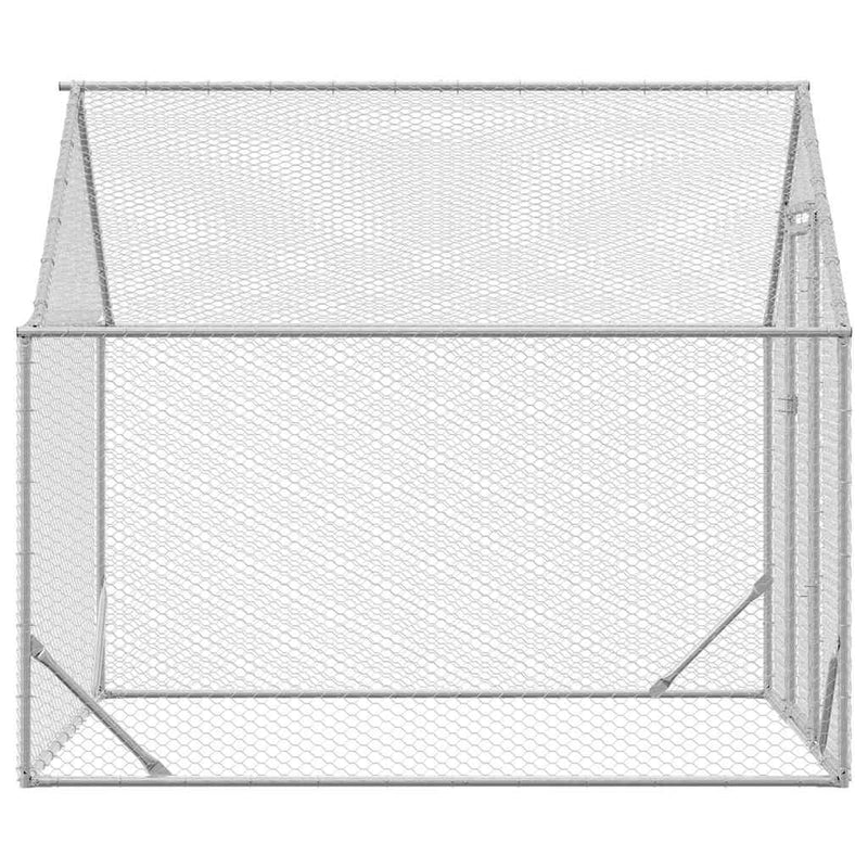 vidaXL Chicken Cage Silver 200x170x177cm Galvanised Steel
