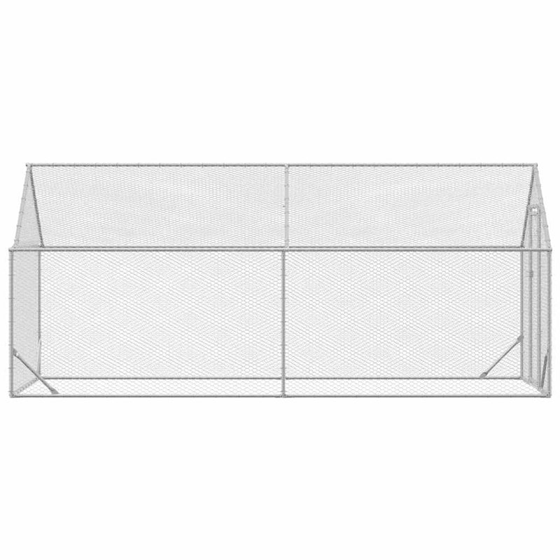 vidaXL Chicken Cage Silver 400x170x177cm Galvanised Steel