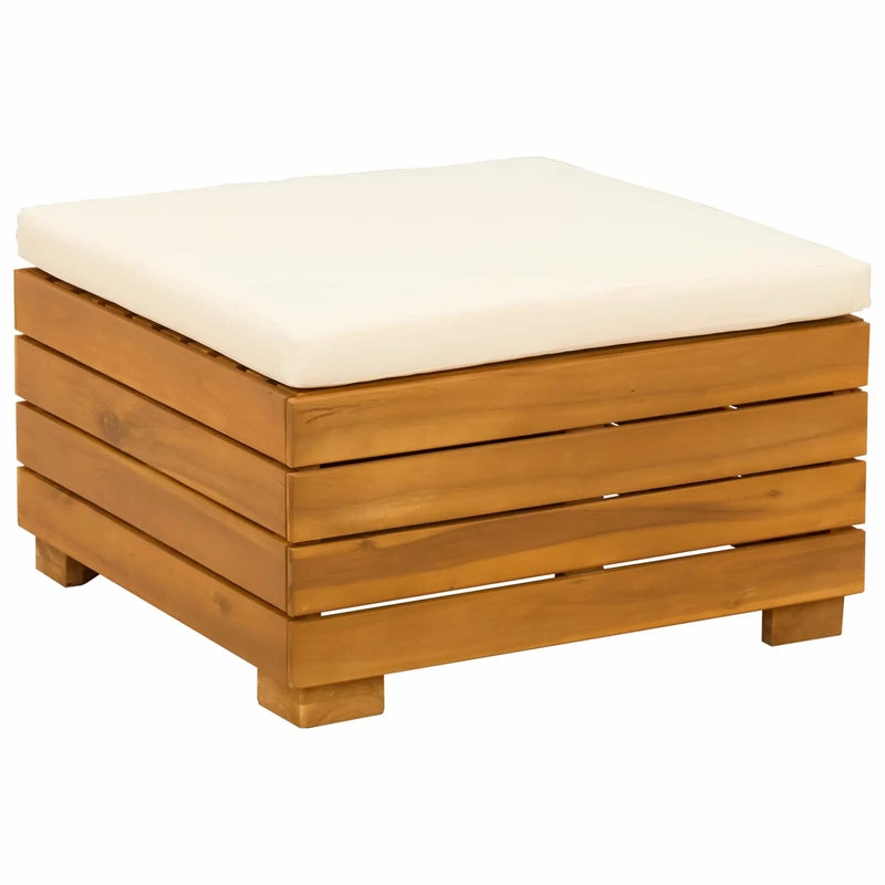 Outdoor Sofa Set with Cushion 11 Piece Brown Solid Acacia Wood