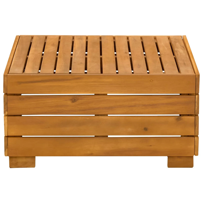 Garden Side Table Solid Acacia Wood Brown 60 x 60 x 30 cm