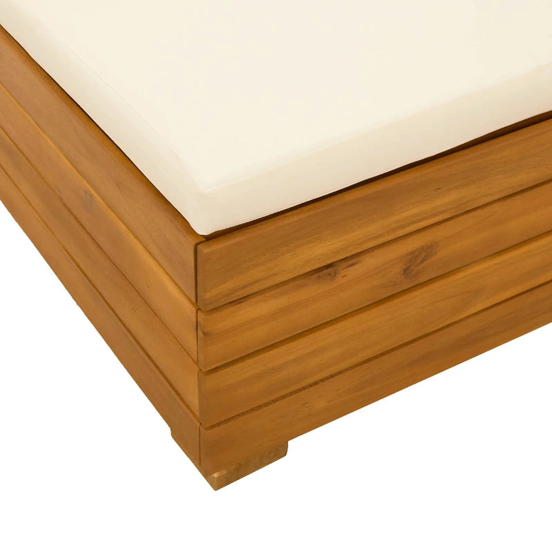 Garden Middle Sofa Solid Acacia Wood Brown