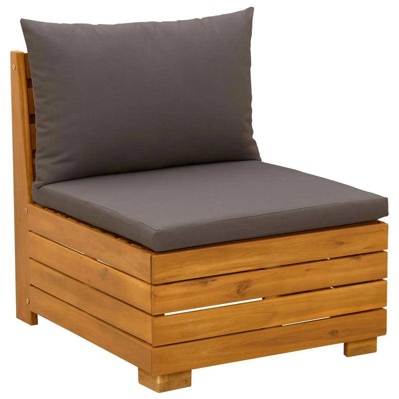 Garden Middle Sofa Solid Acacia Wood Brown