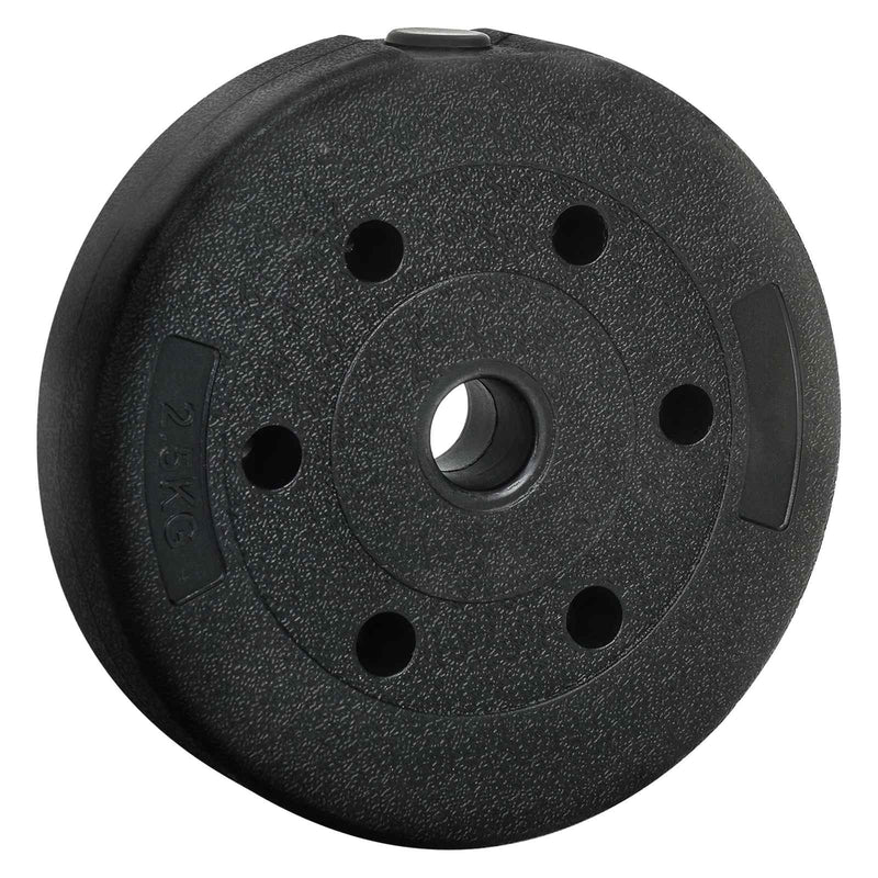 vidaXL 2-in-1 Dumbbell Set Black and Red 121 x 19.5 x 19.5 cm