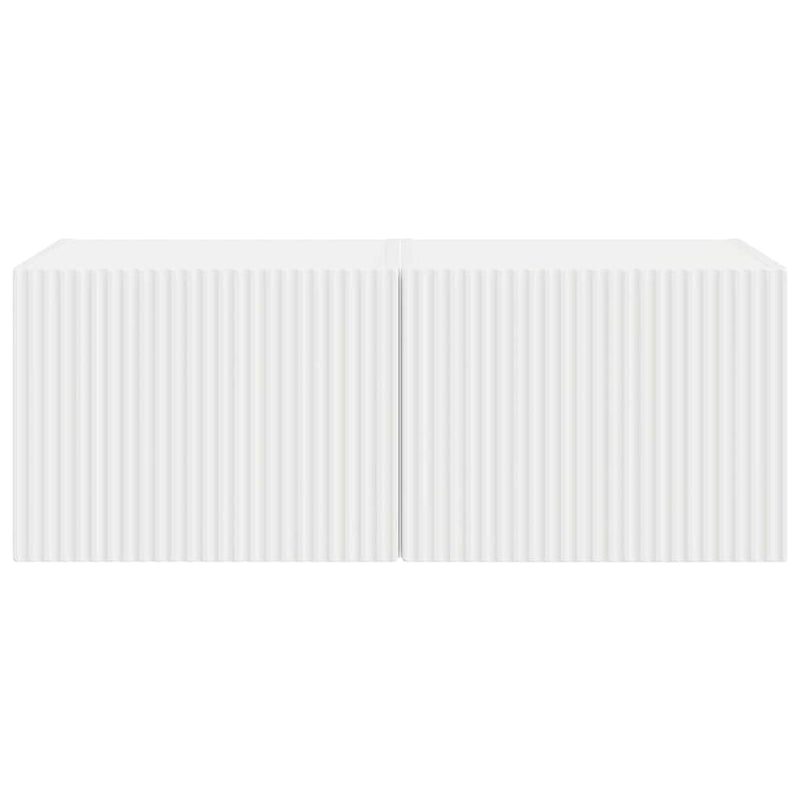 vidaXL TV Wall Cabinet 2 pcs White 60 x 31 x 29.5 cm Engineered Wood